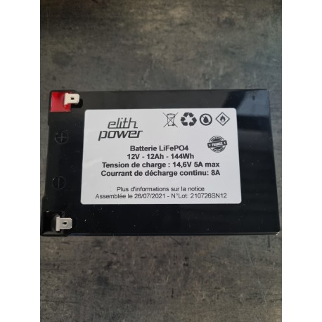 BATTERIE FER-PHOSPHATE-LITHIUM-12V-12Ah